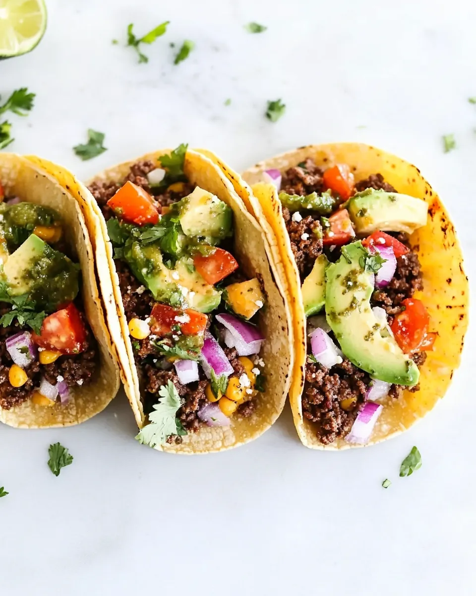 Tasty Our Favorite Weeknight Ground Beef Tacos. photo