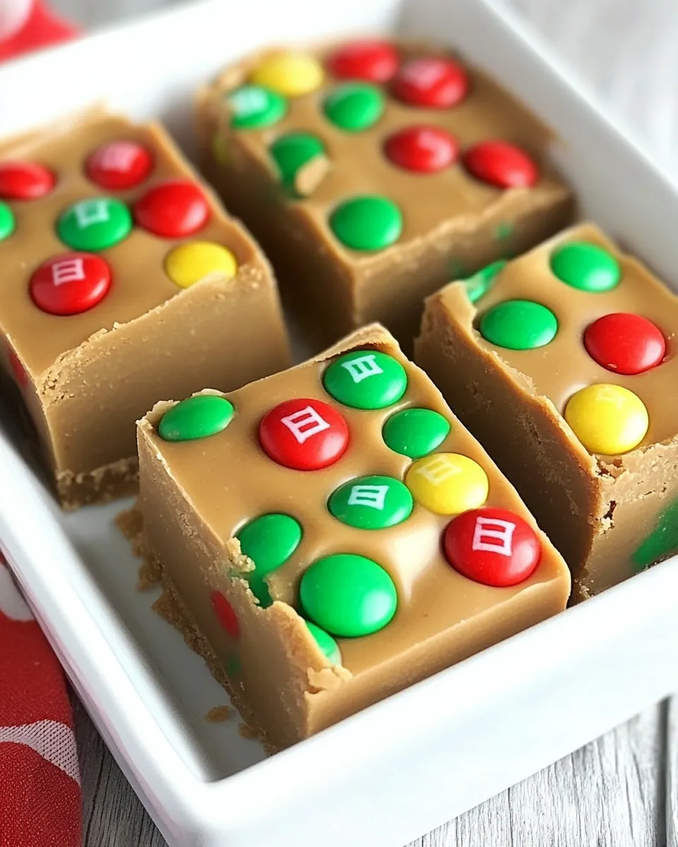 Easy Outrageous Peanut Butter Fudge with M&Ms recipe photo