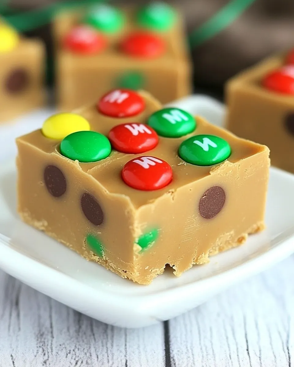 Best Outrageous Peanut Butter Fudge with M&Ms shot