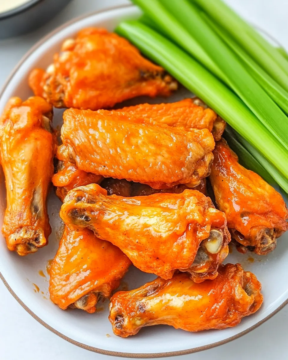 Tasty Oven Baked Buffalo Wings shot