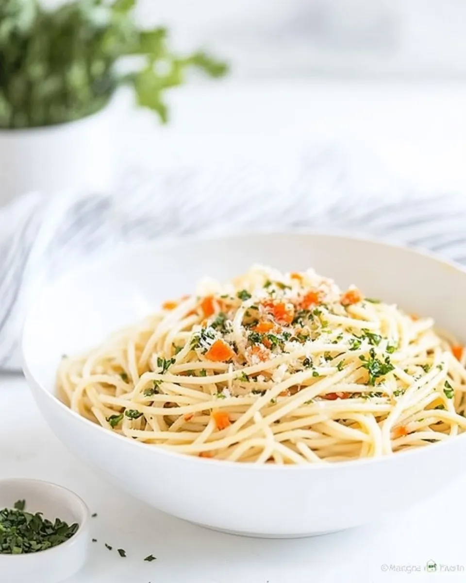 Homemade Pasta Aglio E Olio Recipe photo