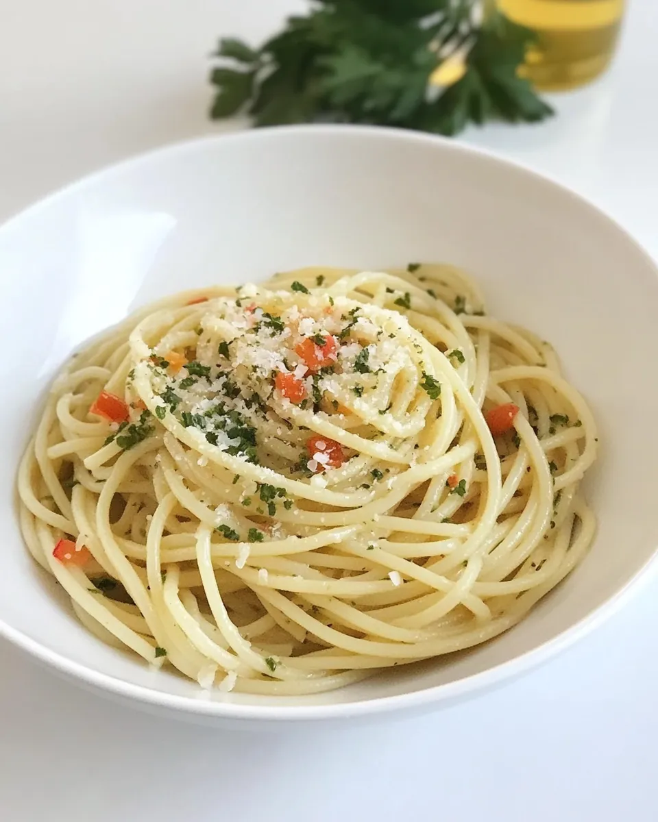 Delicious Pasta Aglio E Olio Recipe dish photo
