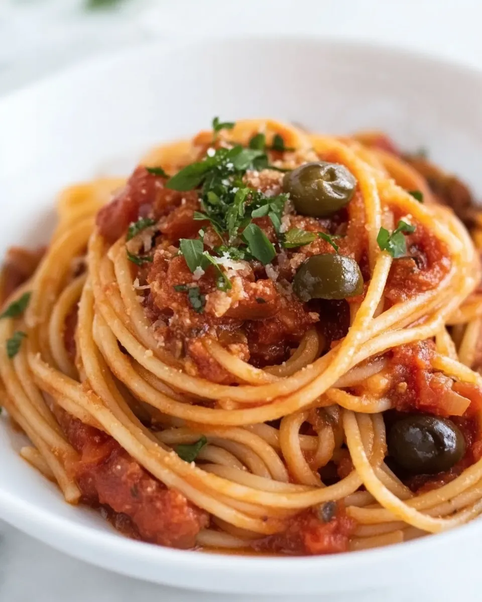 Classic Pasta Puttanesca Recipe image