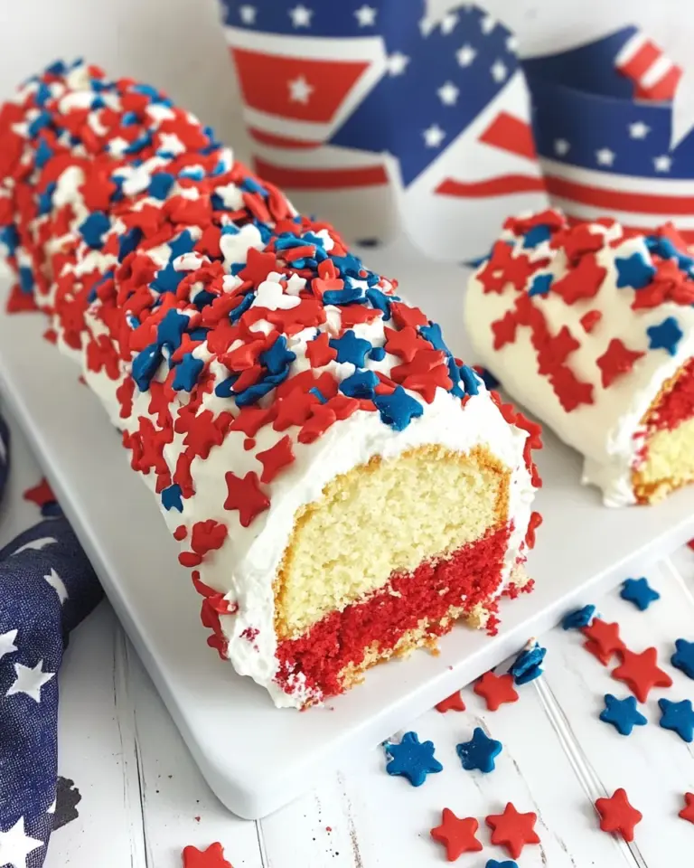 Homemade Patriotic Cake Roll photo