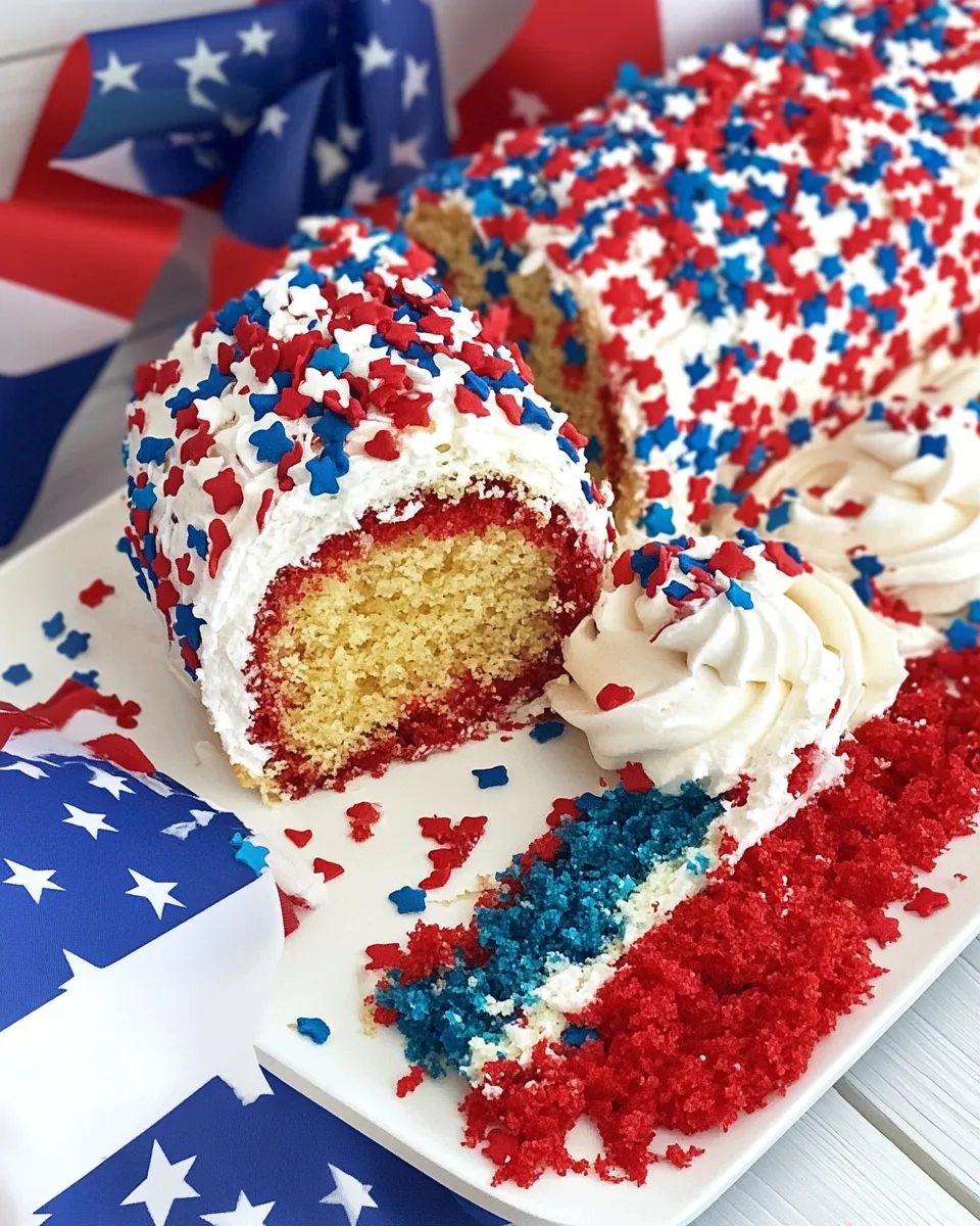 Easy Patriotic Cake Roll recipe photo