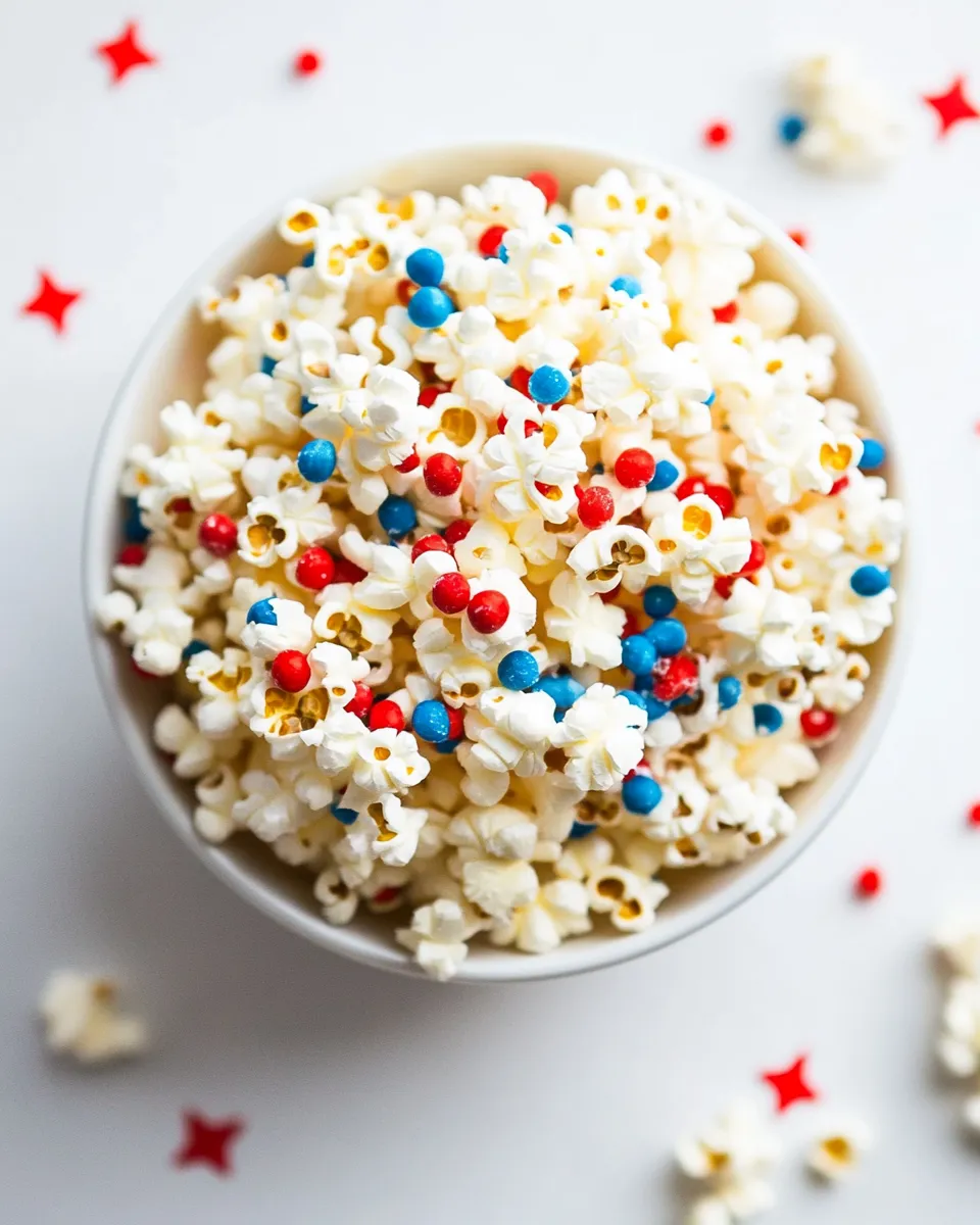 Easy Patriotic Marshmallow Popcorn recipe photo