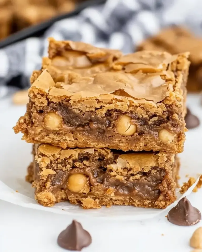 Homemade Peanut Butter Chickpea Blondies photo
