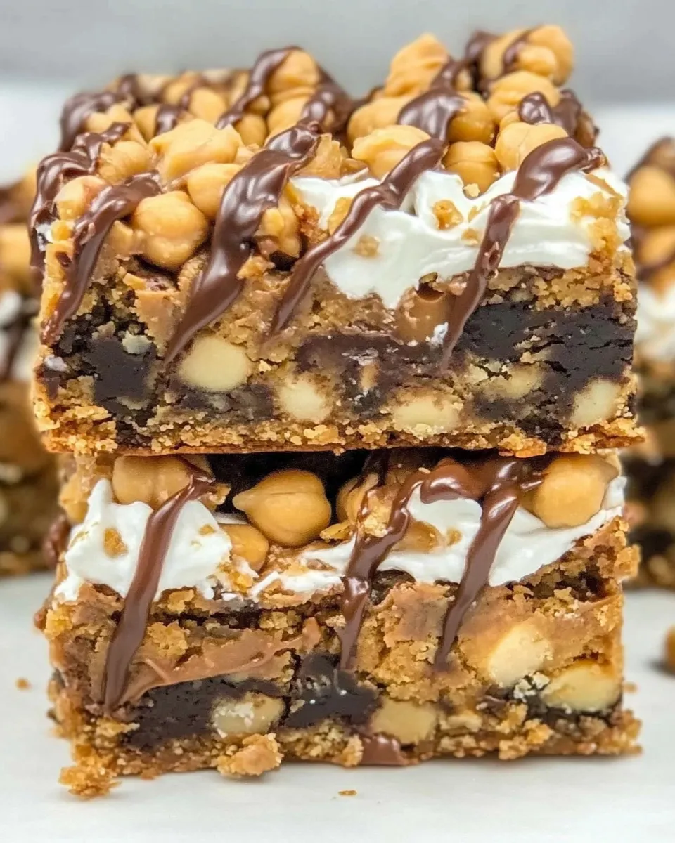 Easy Peanut Butter Chickpea Blondies recipe photo