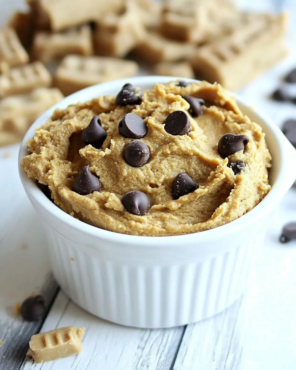 Delicious Peanut Butter Chocolate Chip Cookie Dough Dip Recipe image