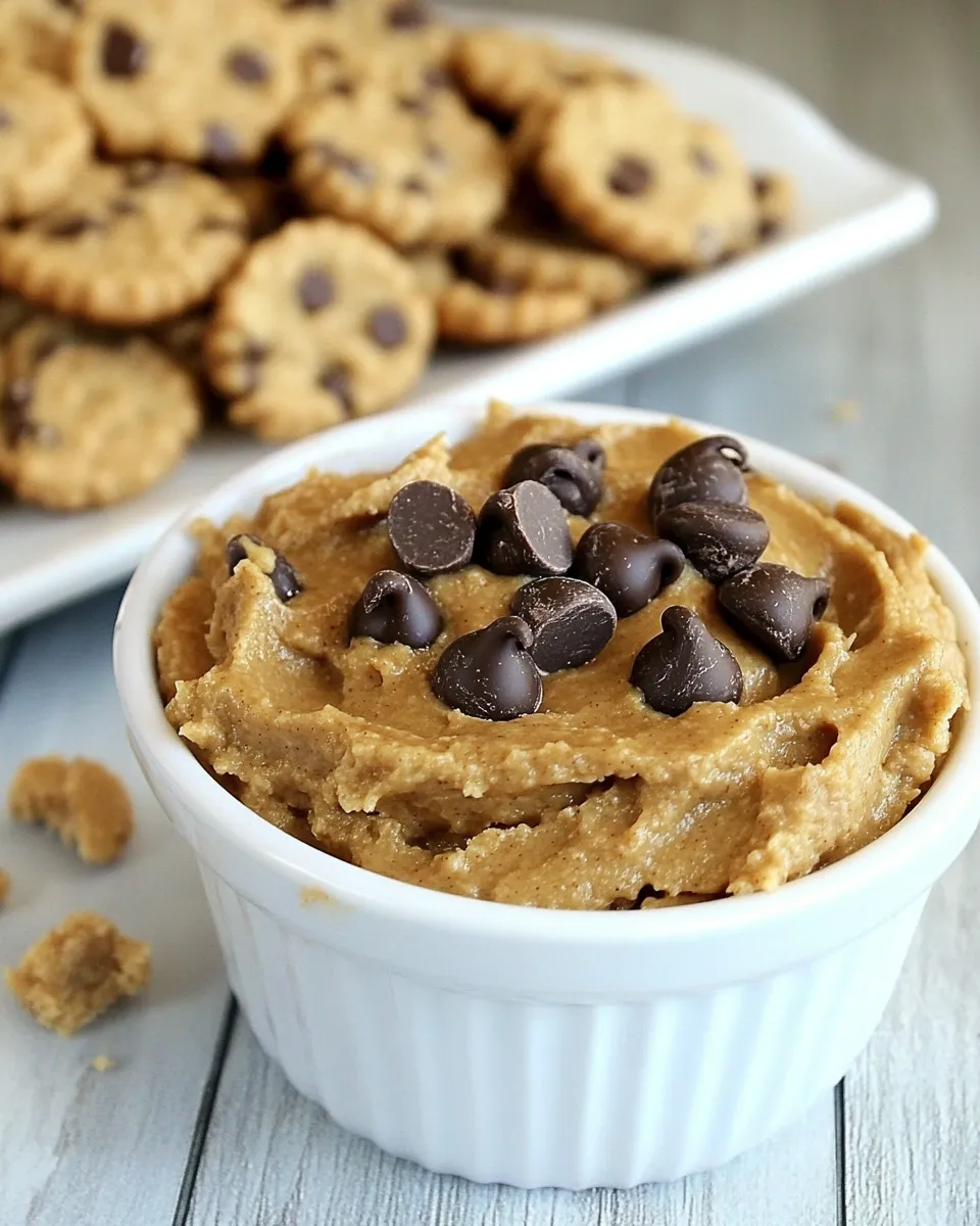 Easy Peanut Butter Chocolate Chip Cookie Dough Dip Recipe picture