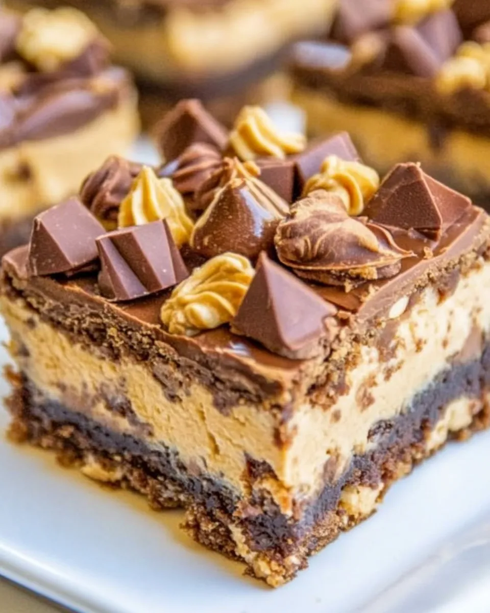 Classic Peanut Butter Cup Cheesecake Brownies recipe photo