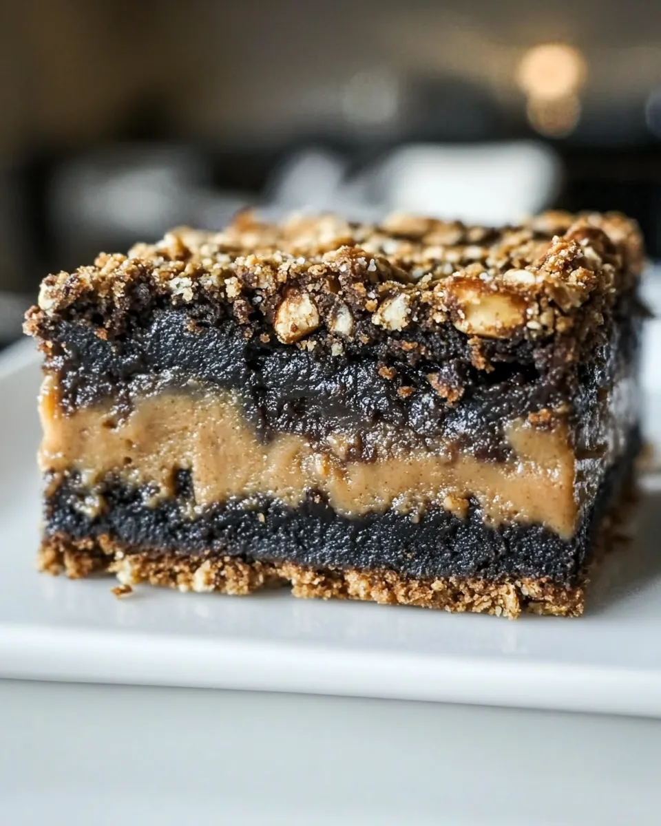 Homemade Peanut Butter Fudge Pretzel Brownies. picture