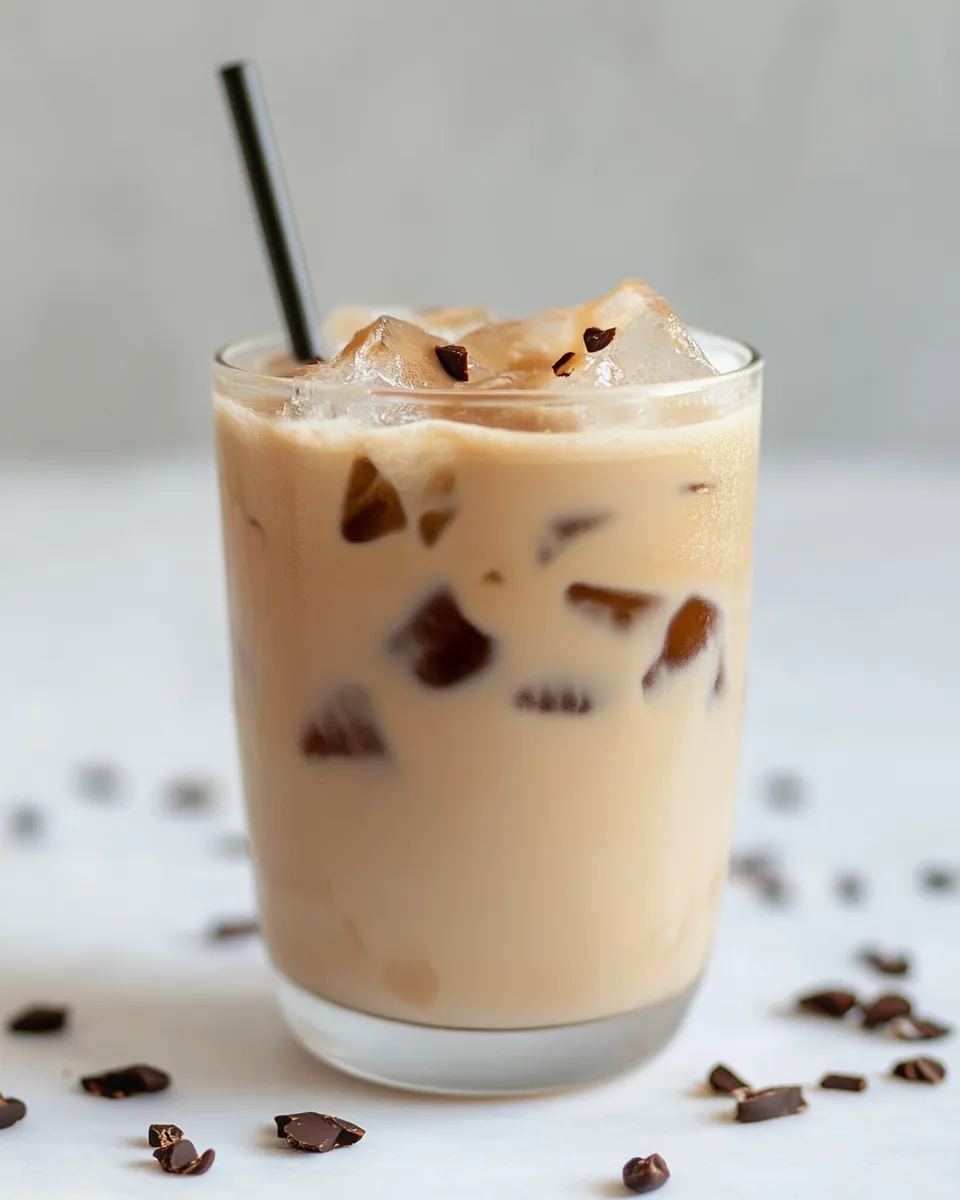 Healthy Peanut Butter Iced Lattes. recipe image