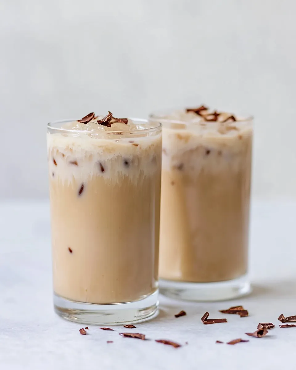 Homemade Peanut Butter Iced Lattes. dish image