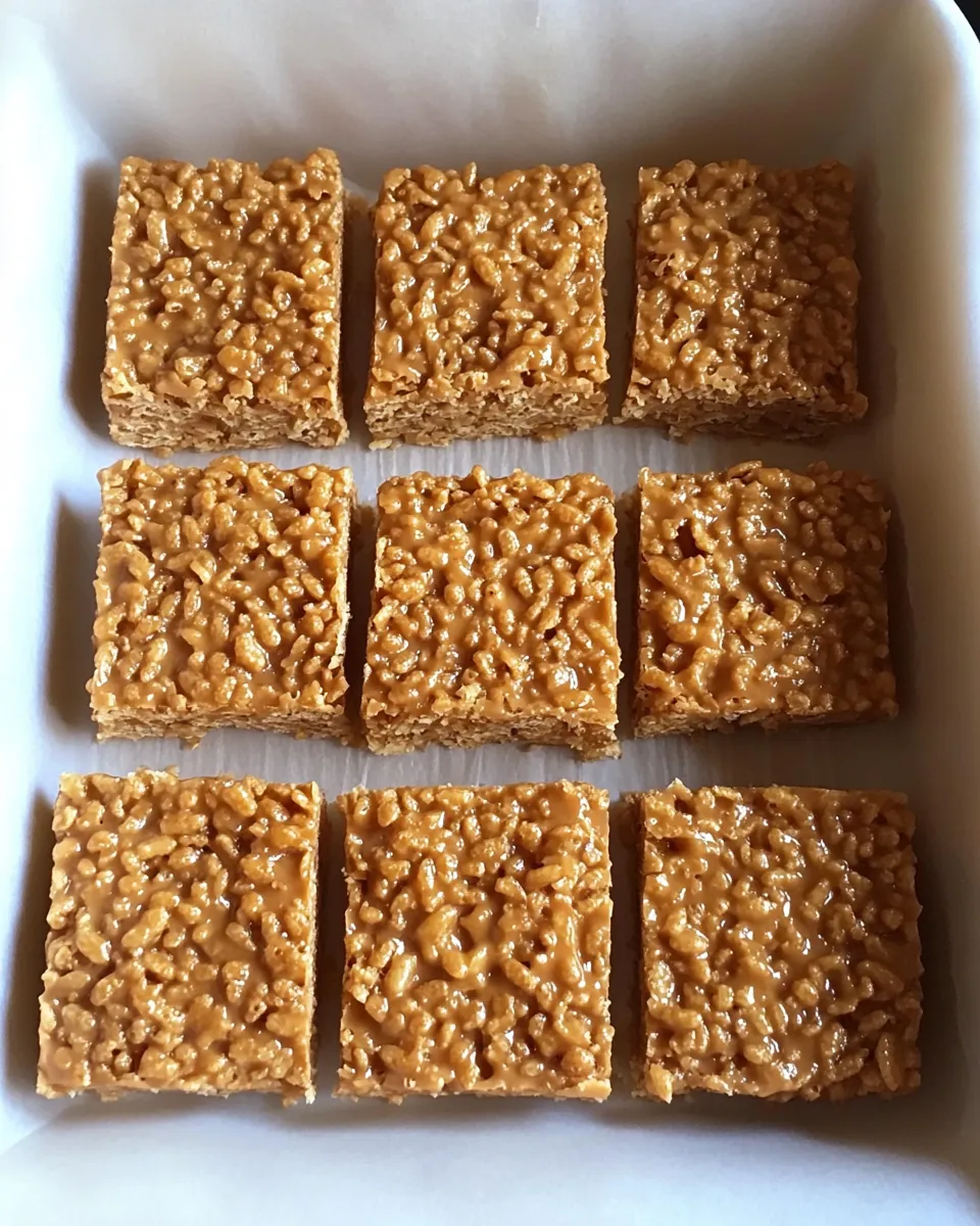 Easy Peanut Butter Rice Crispy Treats shot