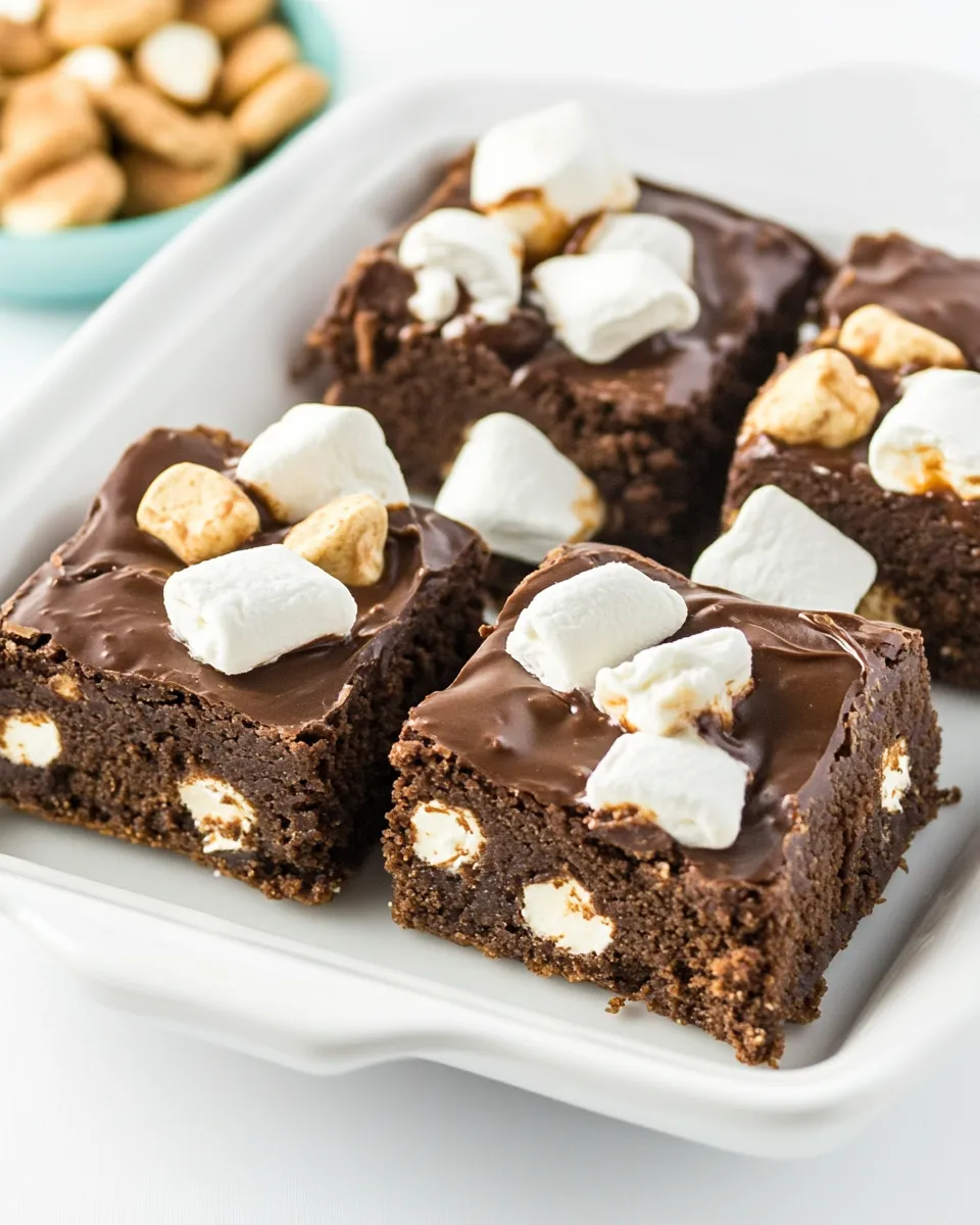 Best Peanut Butter Smores No Bake Brownies shot