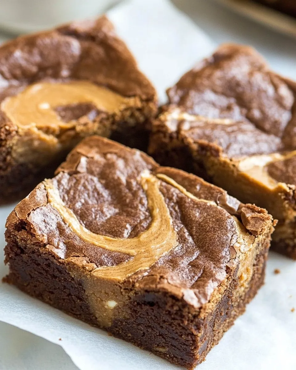 Delicious Peanut Butter Swirl Brownies for Two image