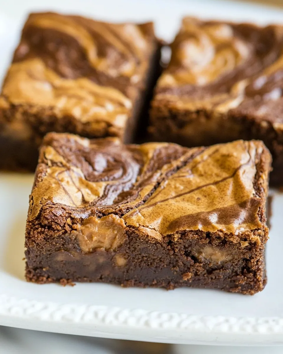 Best Peanut Butter Swirl Brownies for Two dish photo