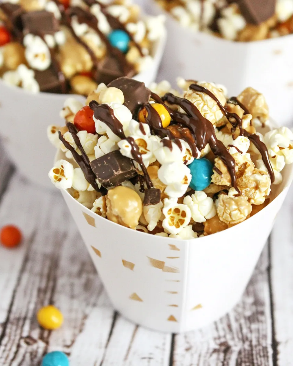 Classic Peanut Butter and Chocolate Popcorn Crunch Mix image