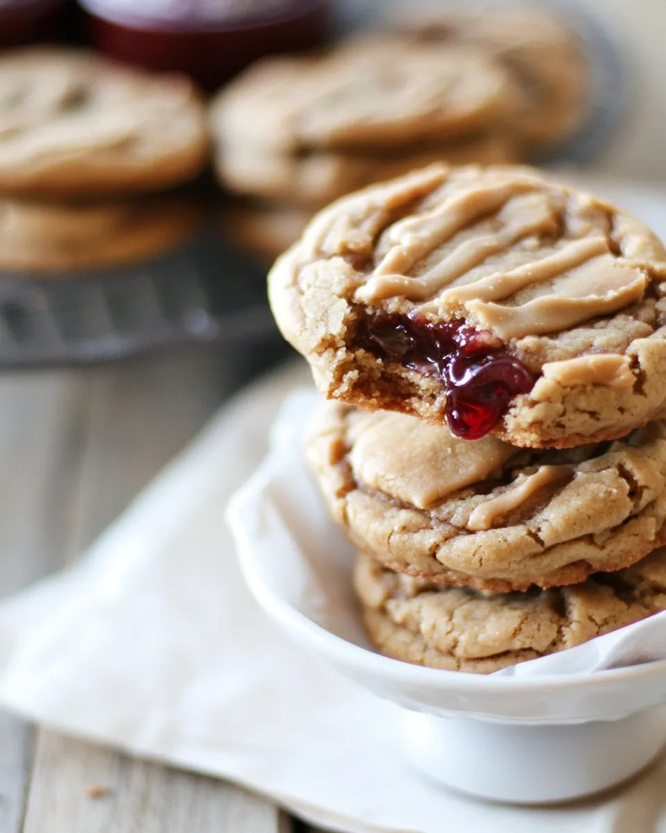 Classic Peanut Butter and Jelly Cookies Recipe image