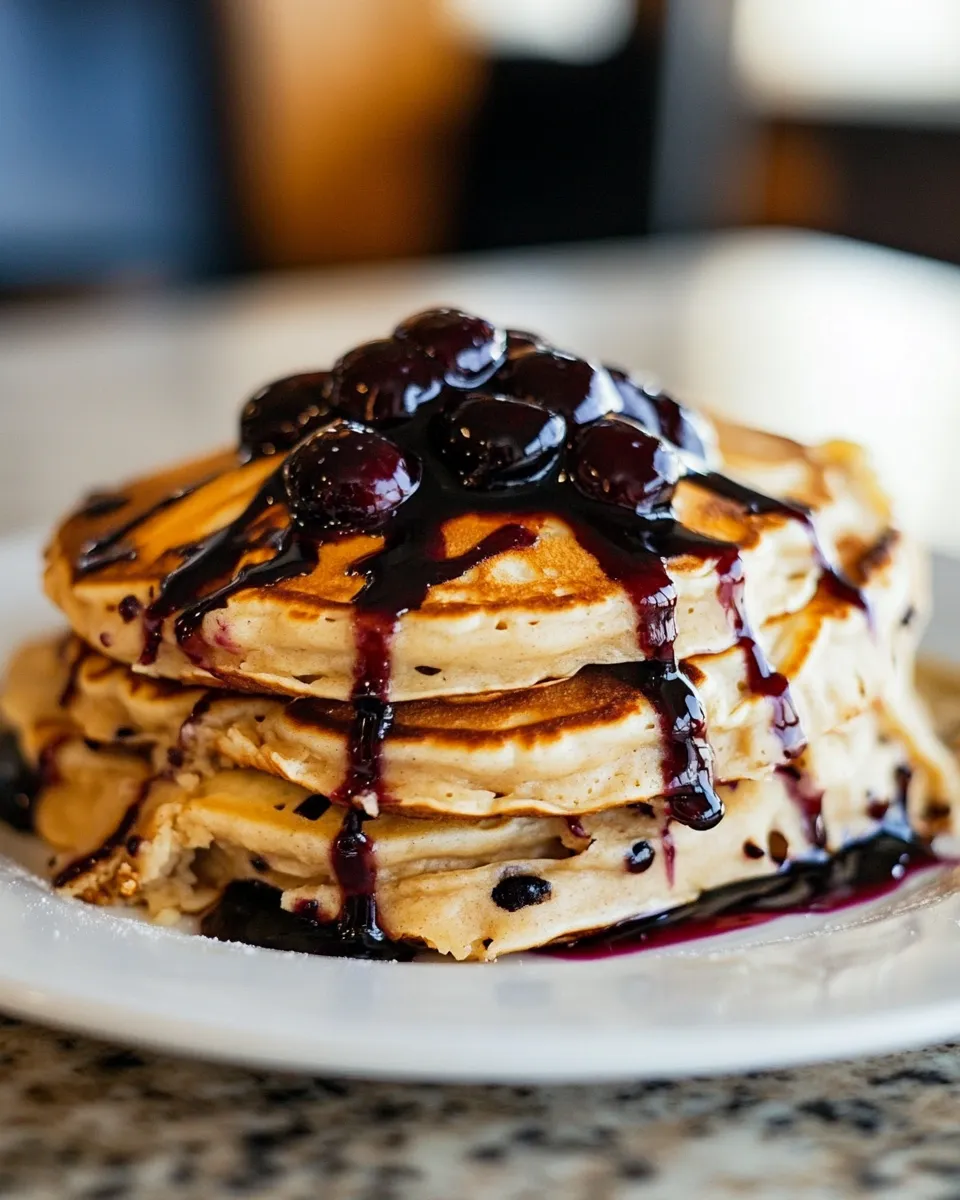 Homemade Peanut Butter and Jelly Pancakes. photo