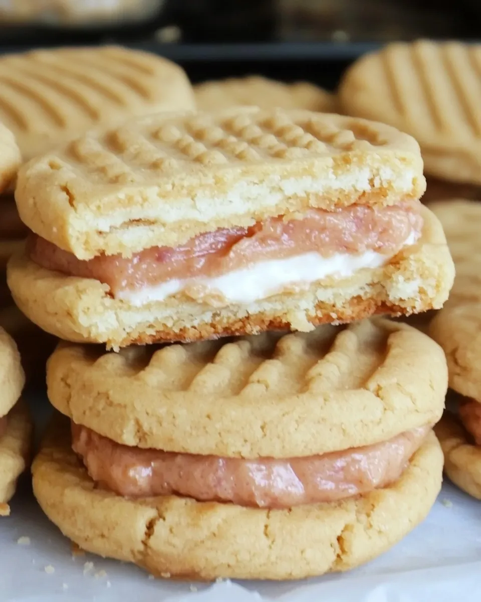 Classic Peanut Butter and Jelly Sandwich Cookies image
