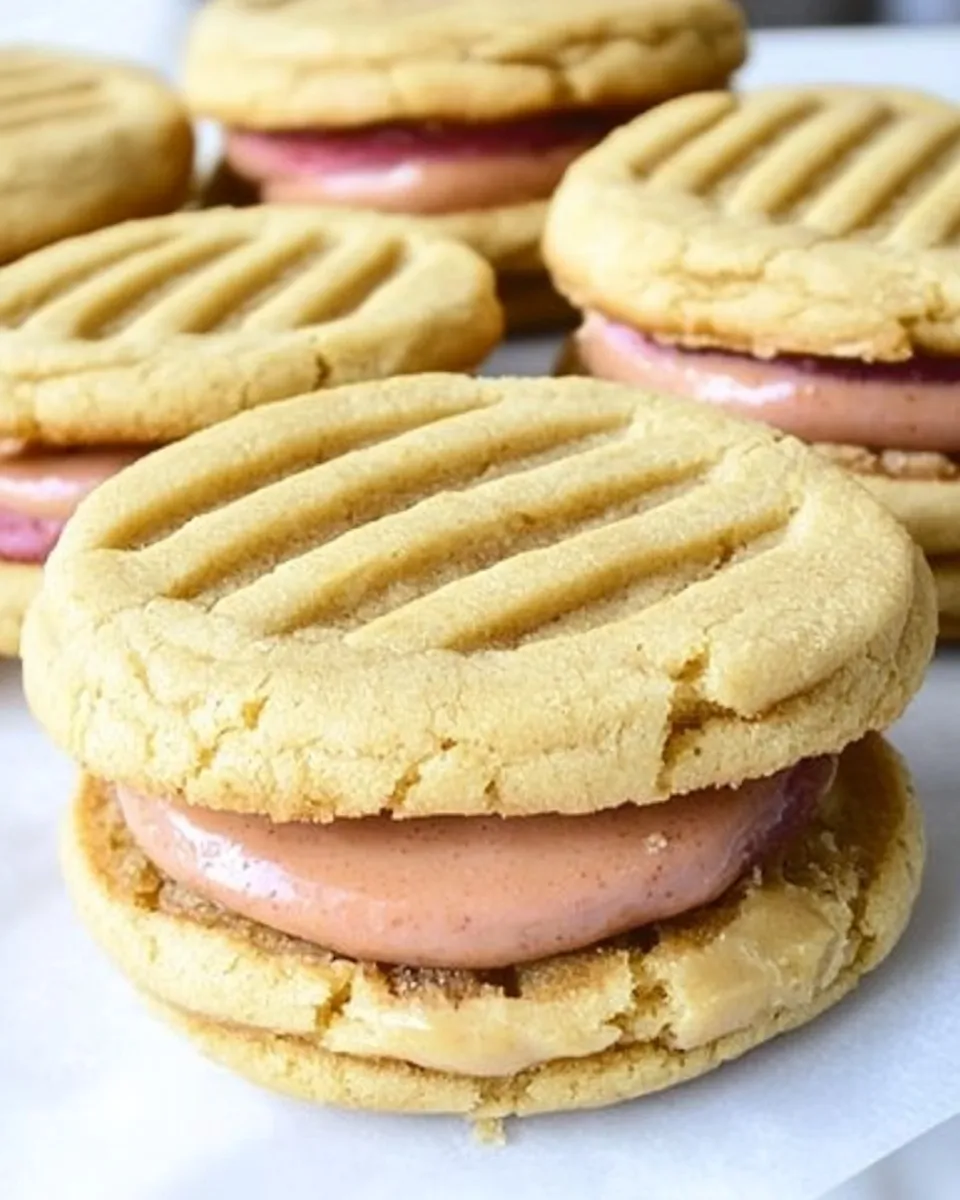 Easy Peanut Butter and Jelly Sandwich Cookies recipe photo