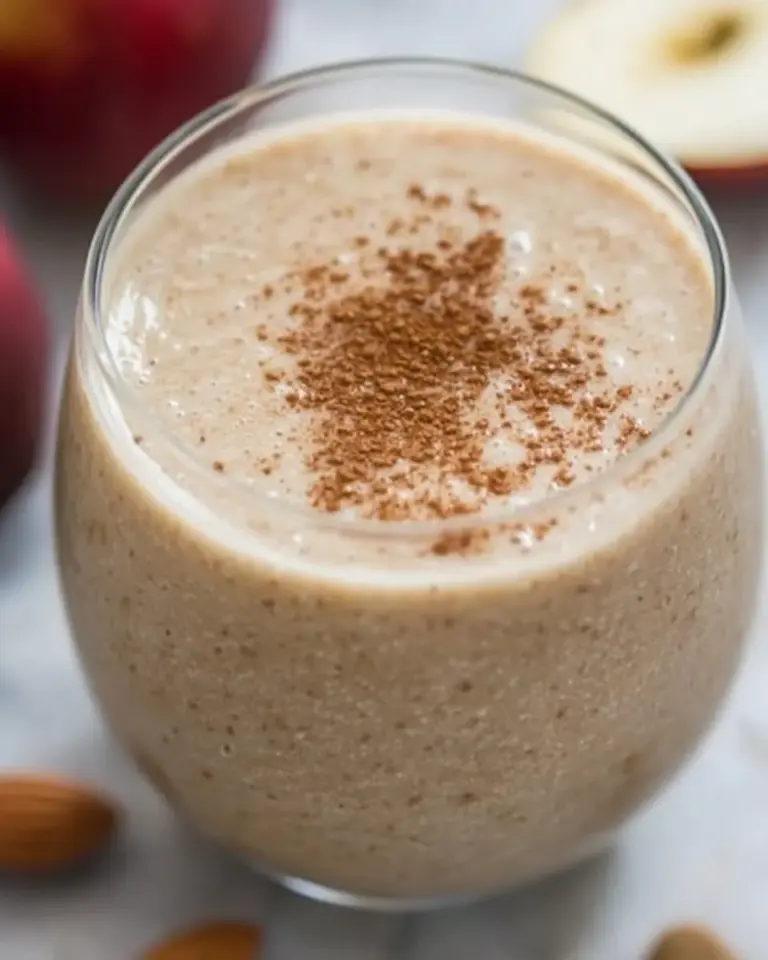 Homemade Pear Smoothie With Almond Butter photo