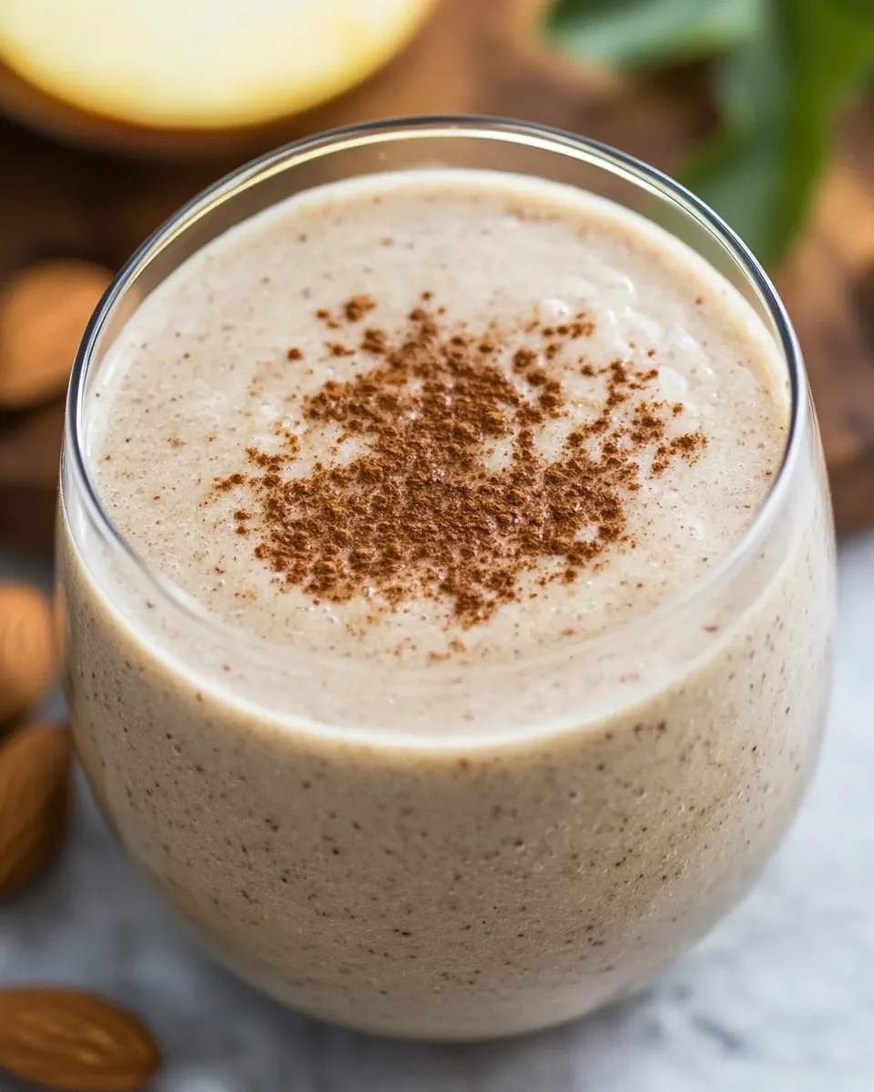 Delicious Pear Smoothie With Almond Butter image
