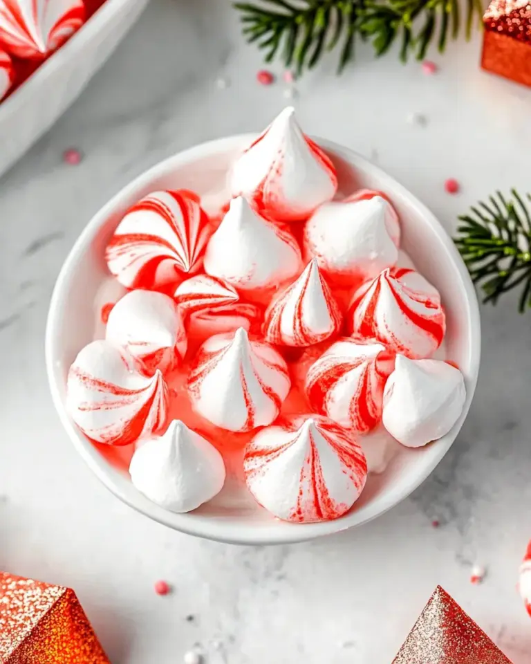 Homemade Peppermint Meringue Kisses photo