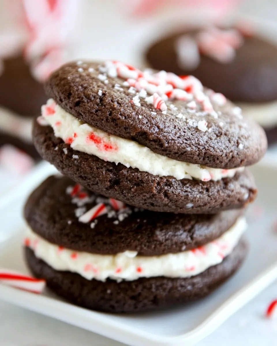 Delicious Peppermint Whoopie Pies shot