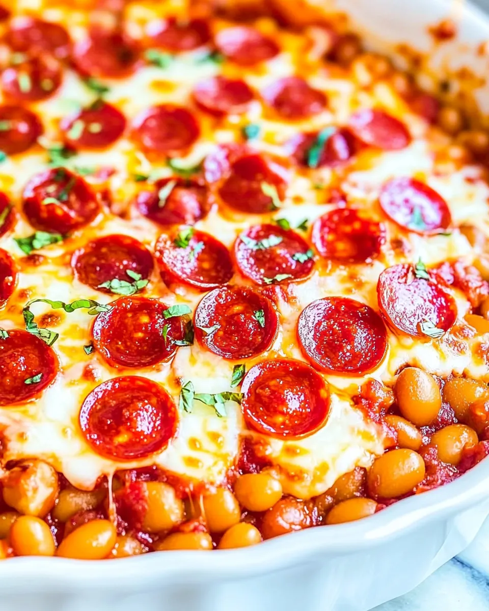 Easy Pepperoni Pizza Baked Beans recipe photo