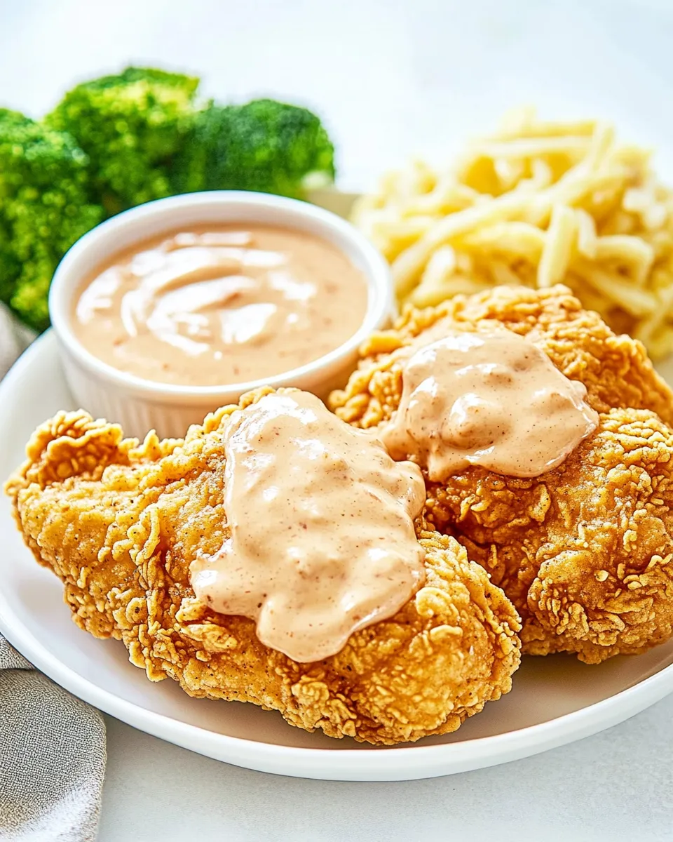 Easy Perfect Copycat Outback Bloomin Fried Chicken with Signature Bloomin Sauce recipe photo