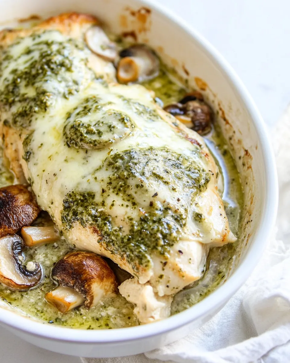 Easy Pesto Mushroom Chicken recipe photo