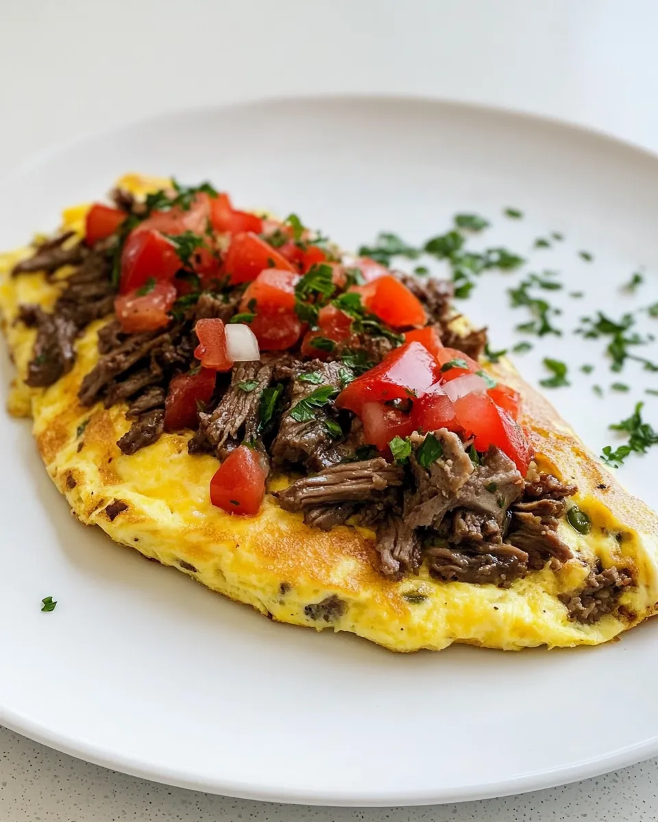 Delicious Philly Cheesesteak Omelette recipe photo