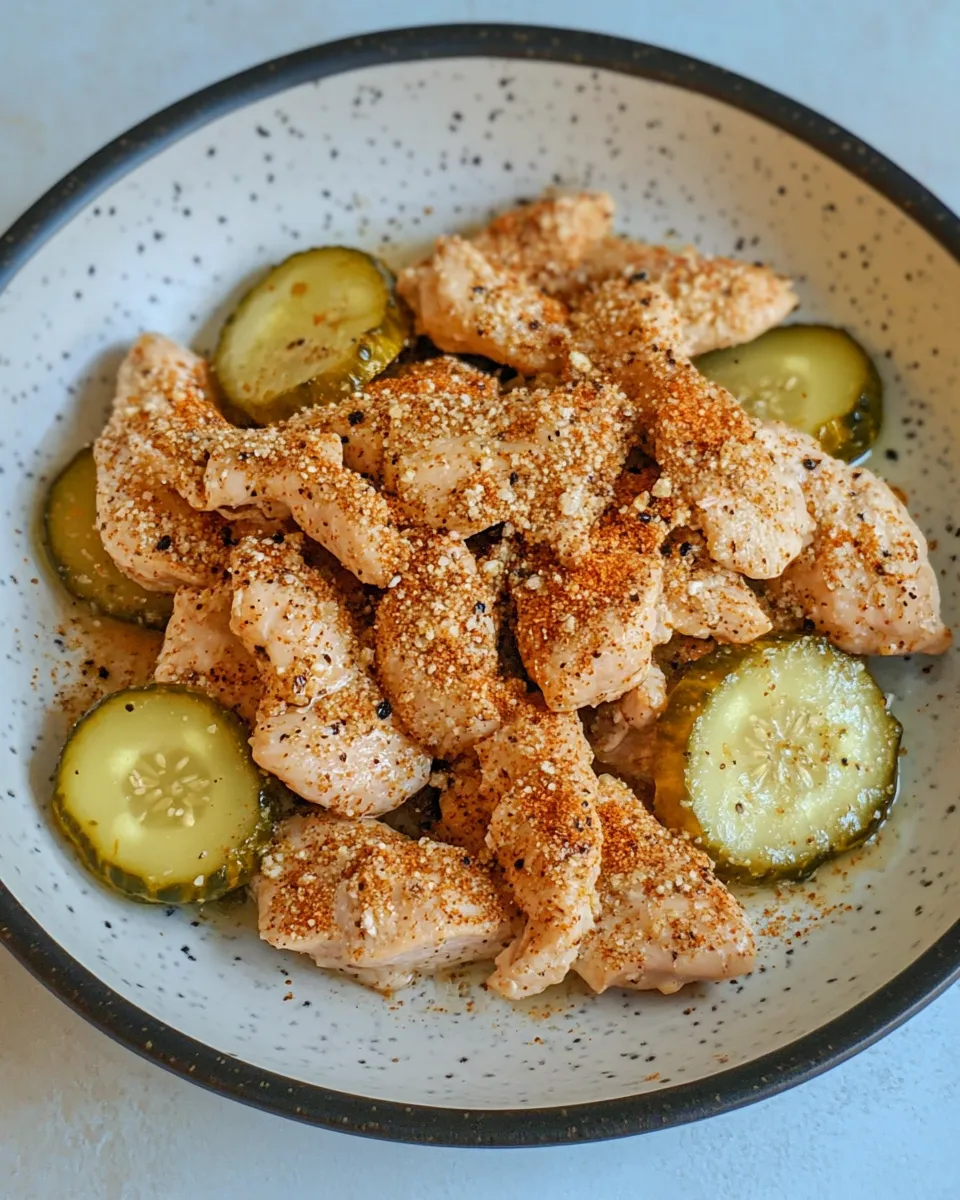 Delicious Pickle Chicken shot