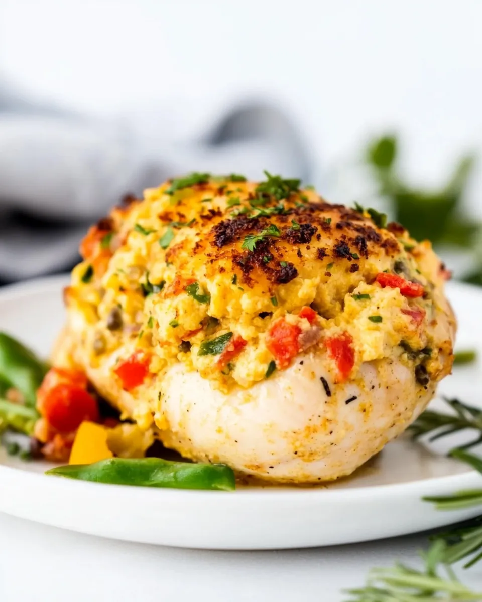 Homemade Pimento Cheese Stuffed Chicken photo