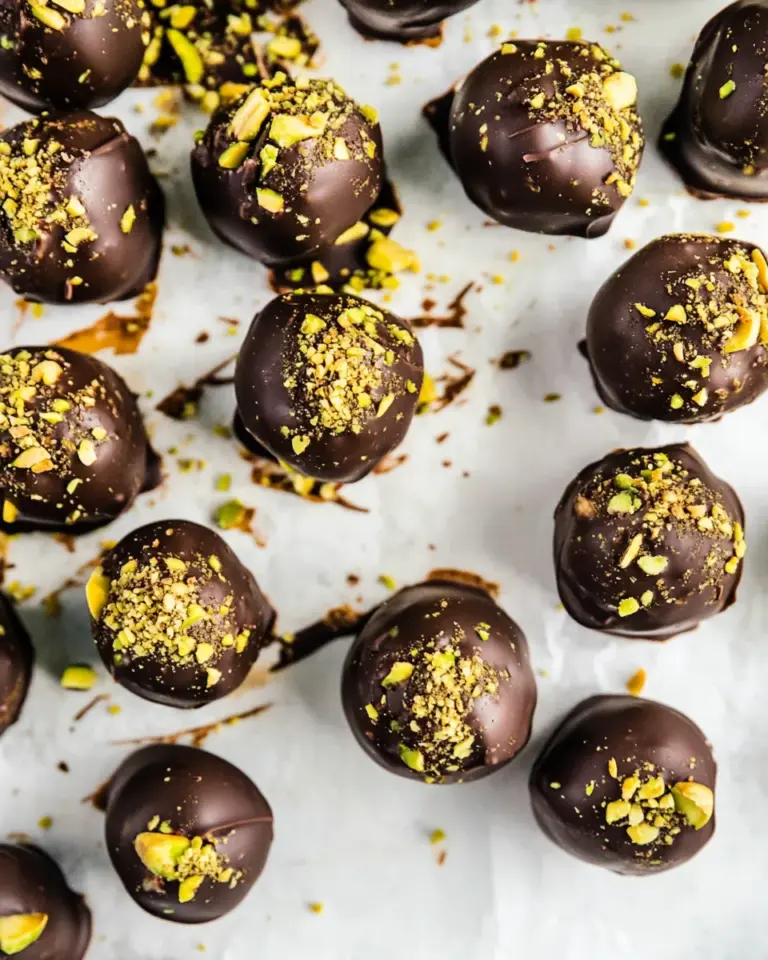 Homemade Pistachio Chocolate Balls photo
