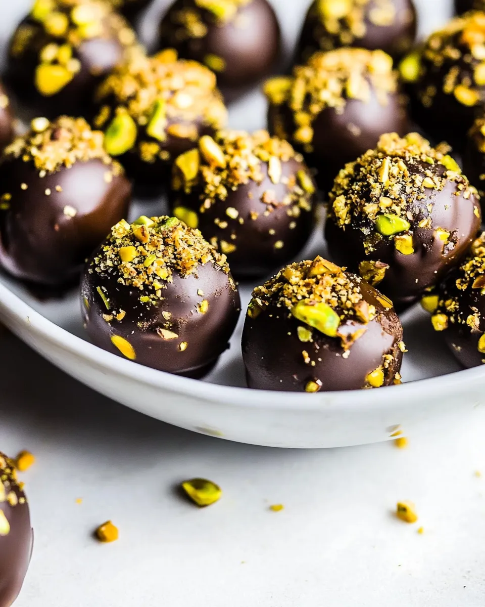 Delicious Pistachio Chocolate Balls shot