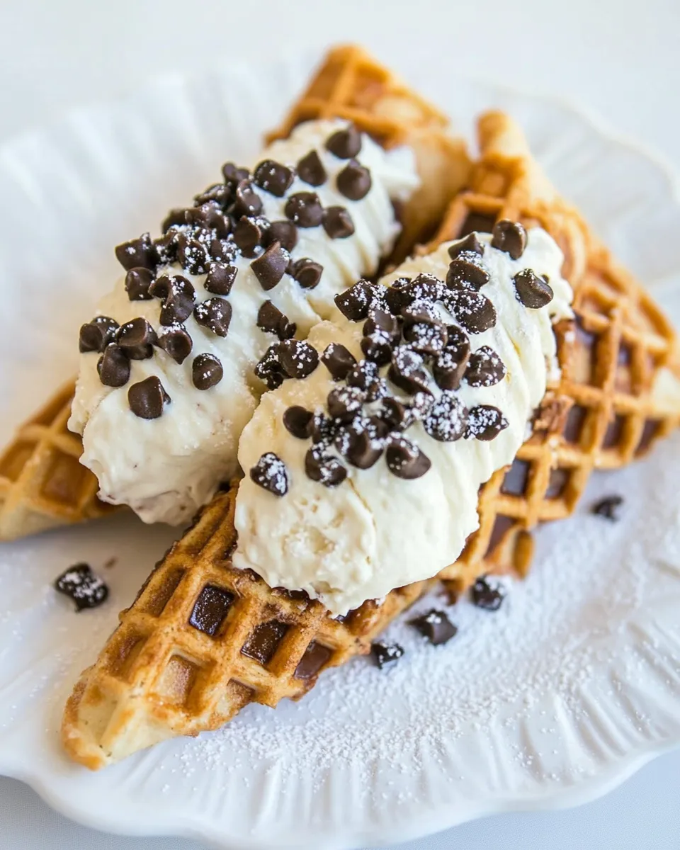 Delicious Pizzelle Cannoli shot