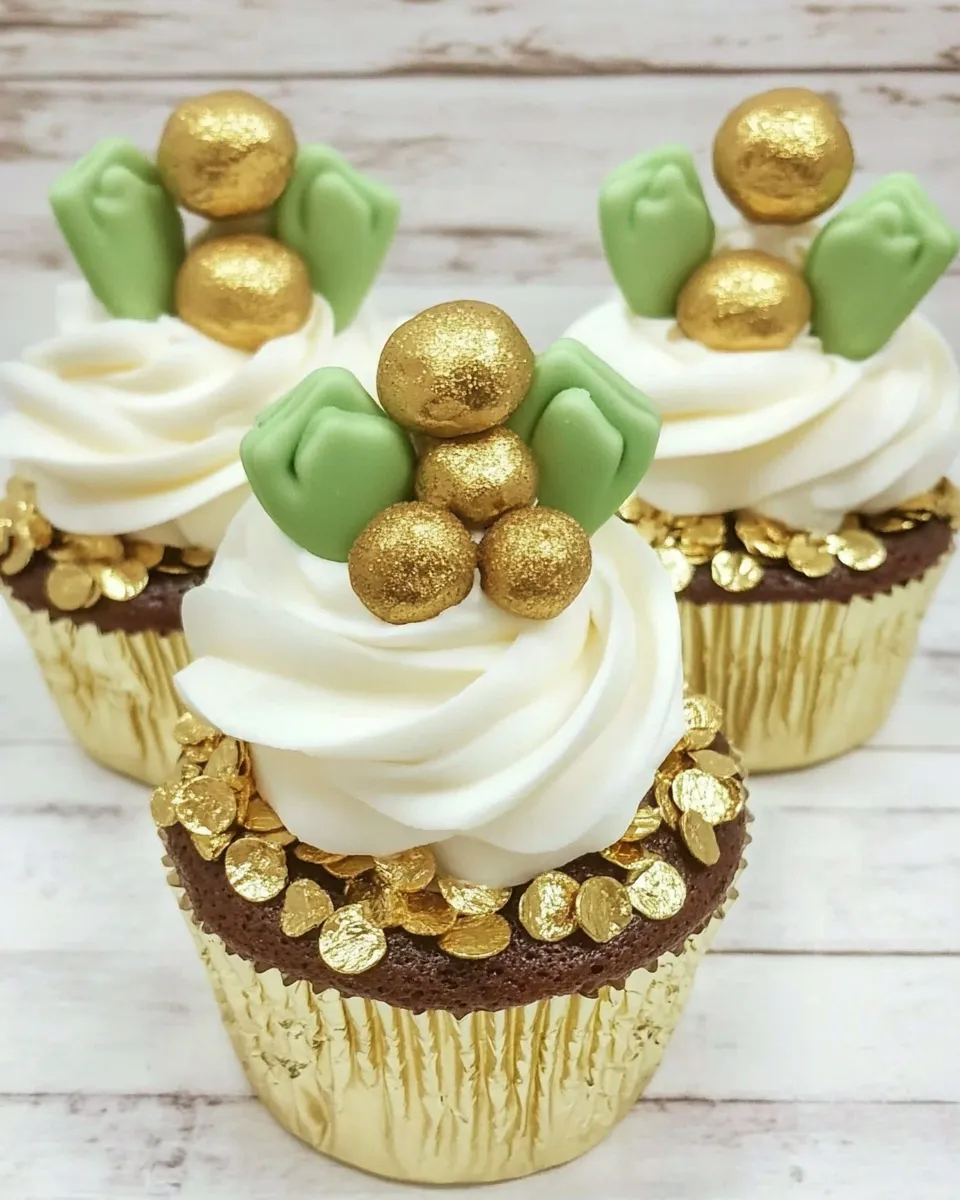Easy Pot o Gold Cupcakes recipe photo