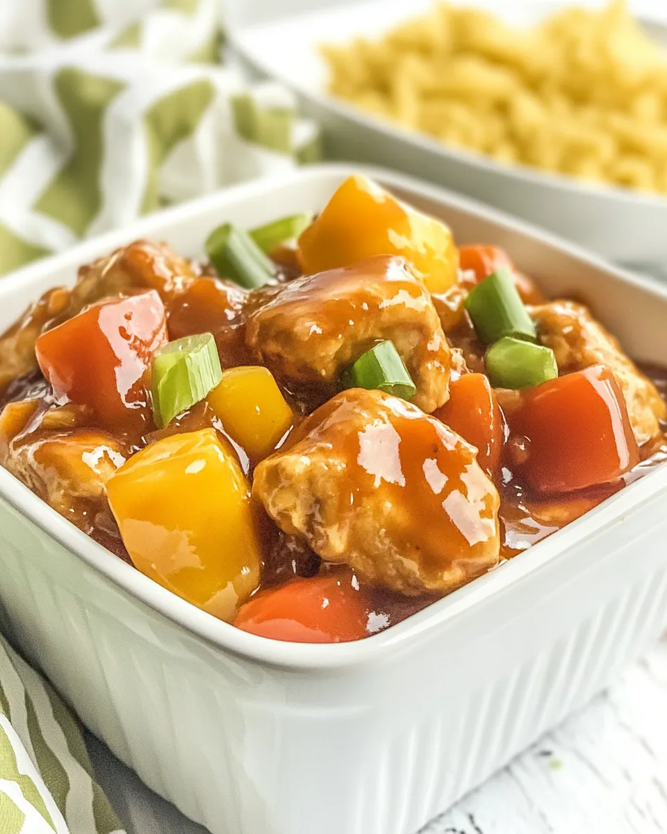 Quick Pressure Cooker Sweet and Sour Chicken shot