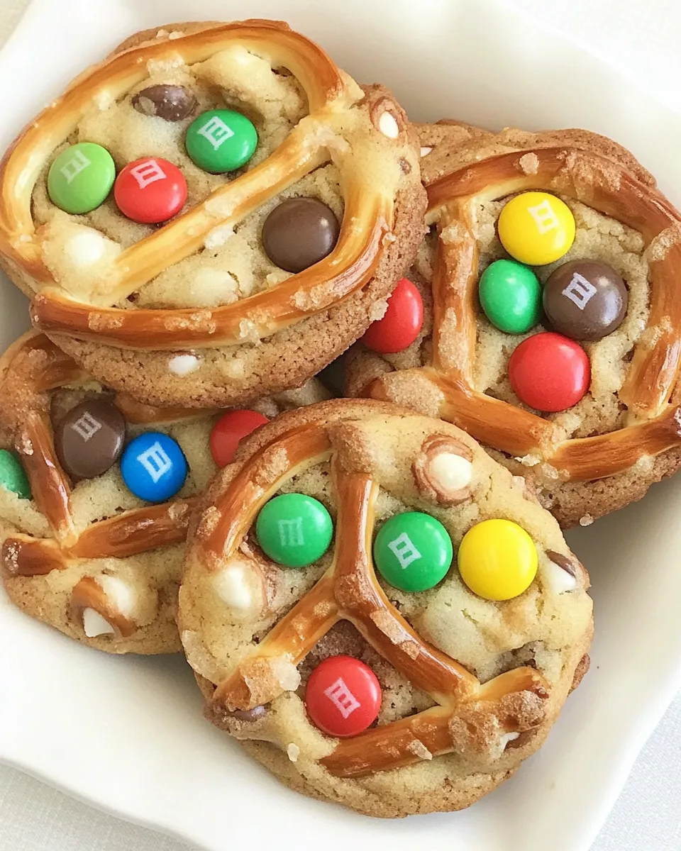 Easy Pretzel M&M Cookies dish photo