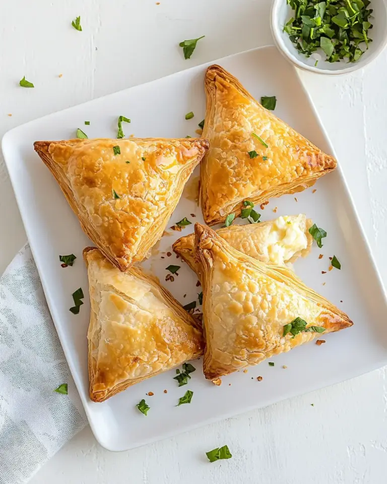 Homemade Puff Pastry Cheese Pockets photo