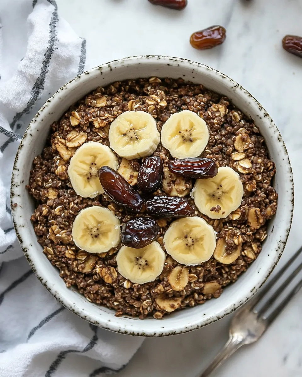 Easy Quinoa Breakfast Bake With Dates And Bananas recipe photo