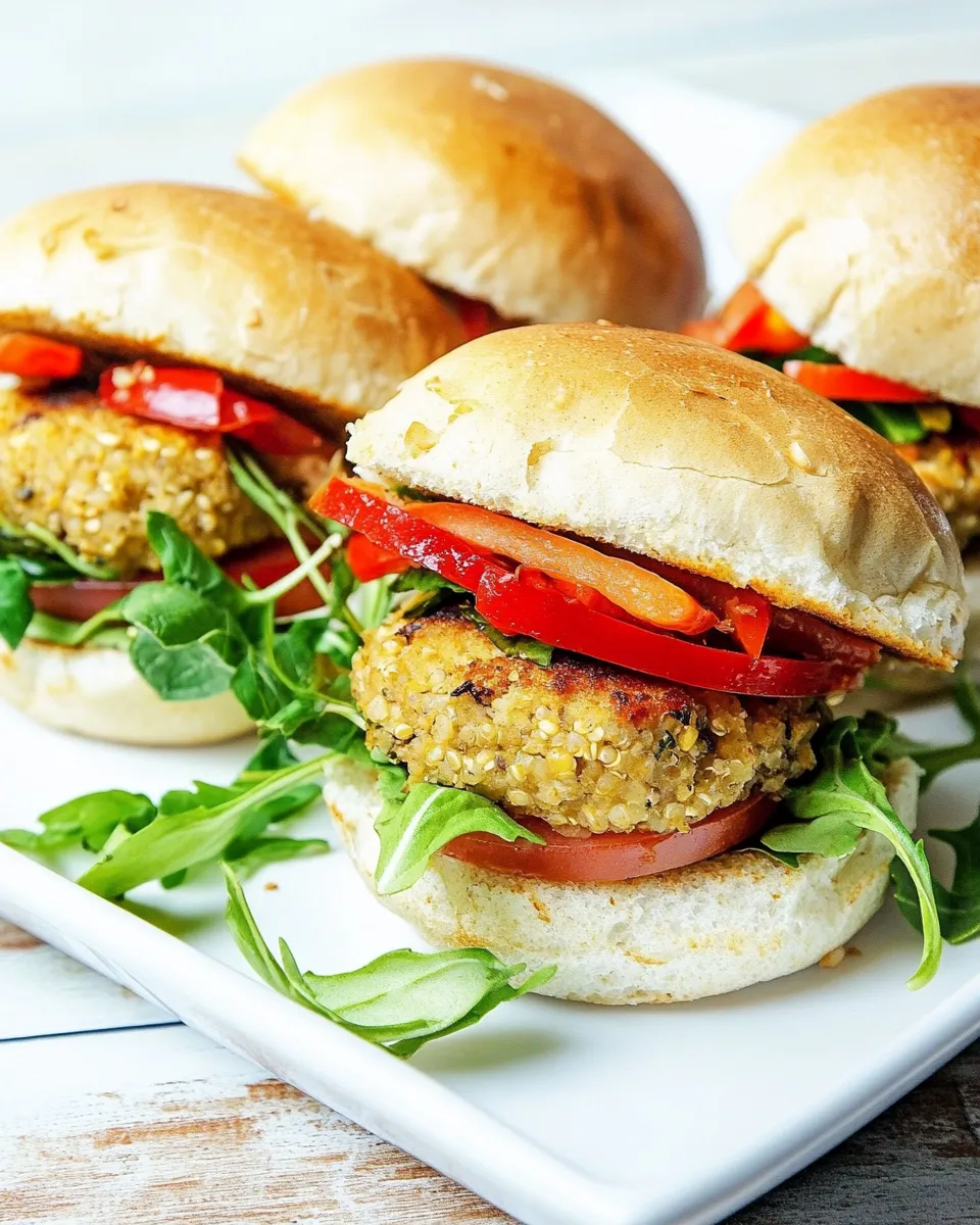 Easy Quinoa and Veggie Sliders recipe photo