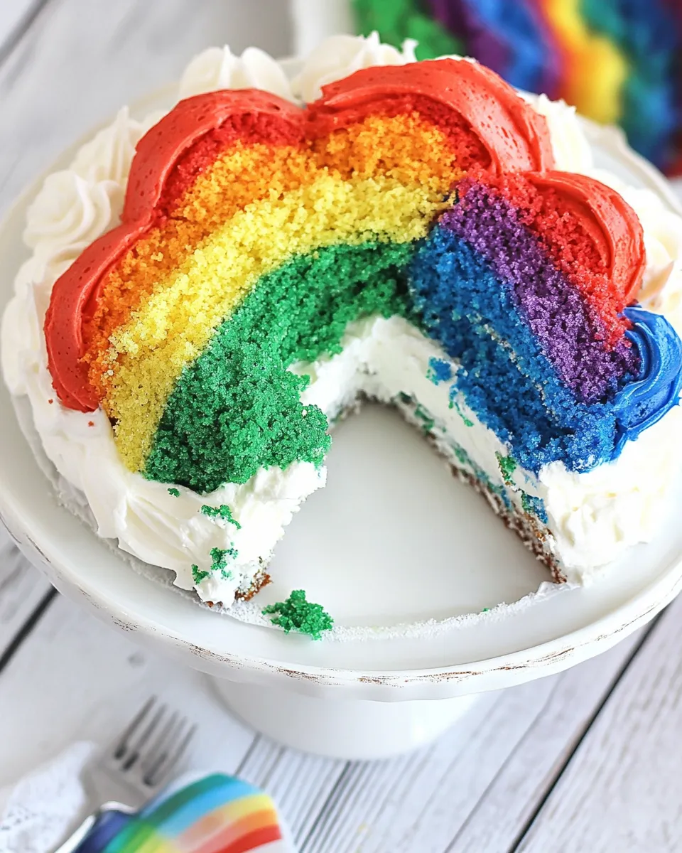 Classic Rainbow Cloud Cake image