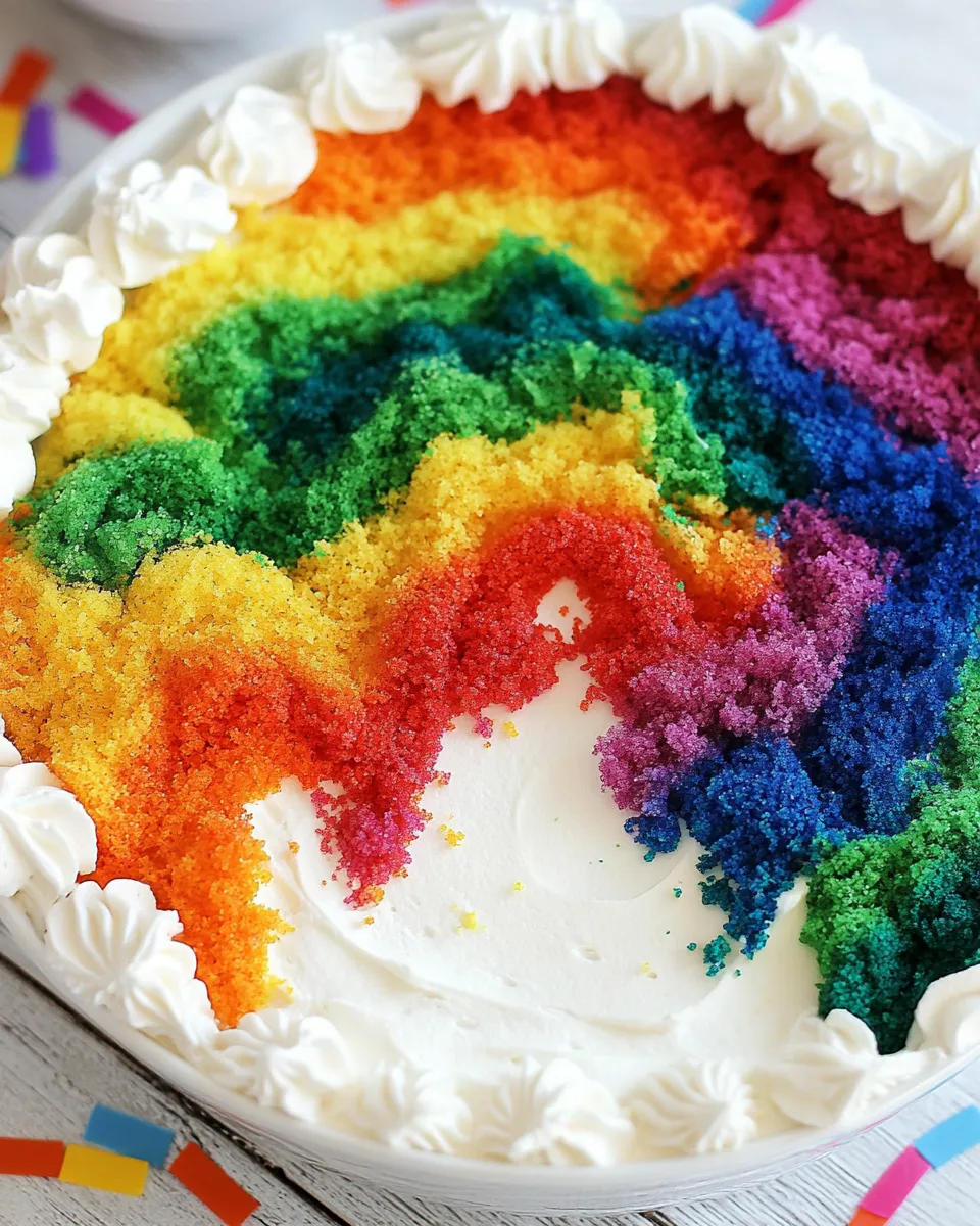 Easy Rainbow Cloud Cake recipe photo