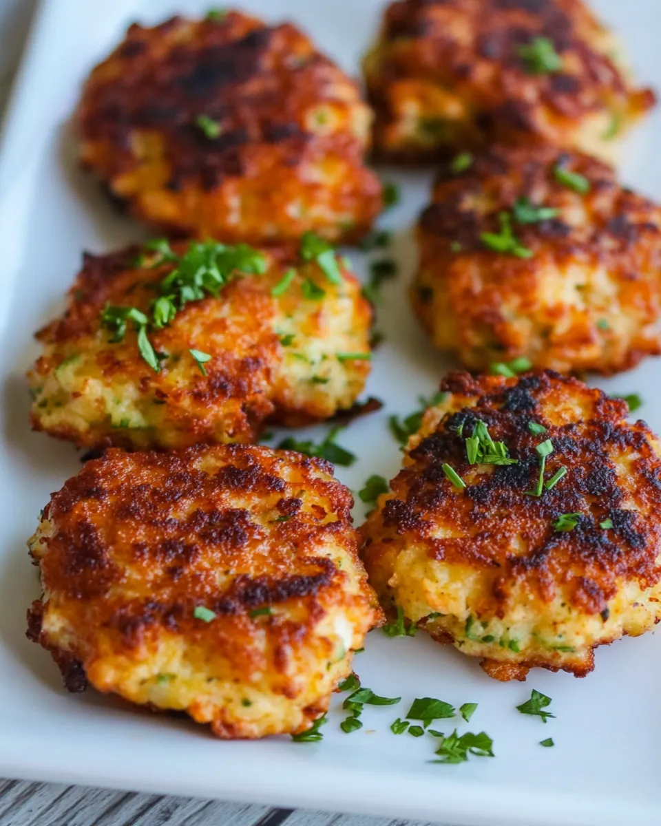 Delicious Ranch Chicken Fritters food shot