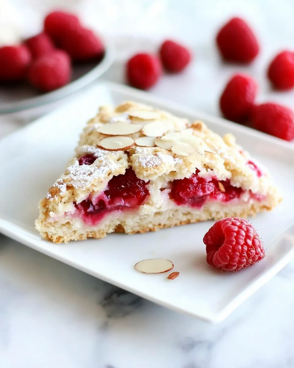 Homemade Raspberry Almond Scones photo